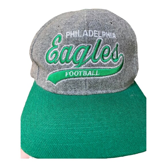 Vtg 90s Starter Script Melton NFL Philadelphia Eagles Wool Snapback Hat Cap READ - Picture 5 of 10